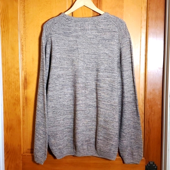 WEATHERPROOF VINTAGE XL BROWN & CREAM KNIT LONGSLEEVE CREW NECK SWEATER - Picture 2 of 5